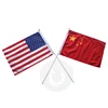 Promotion America And Logo Printed Hand Held Shake Flags