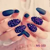 24 pcs/box Europe and the United States popular Long printed Meat Feel False Finished Nail Tips
