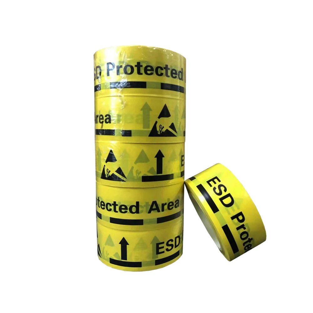 
33M length PVC ESD Protected Area Warning Tape For Floor and Wall 