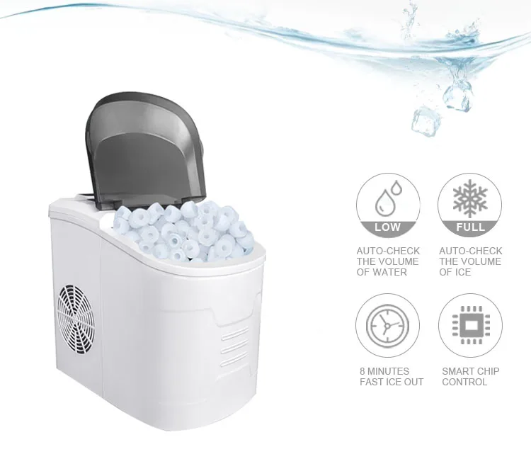 Portable Solar Dc 12v Ice Maker Ac 220v Mini Ice Machine Home Use