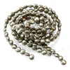 Zenper wholesale oval shape nature stone bead metal pyrite