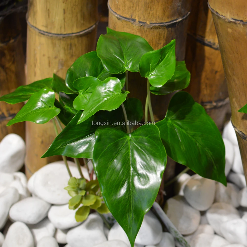 Kunstmatige anthurium blad groene plant decor home hotel indoor ...