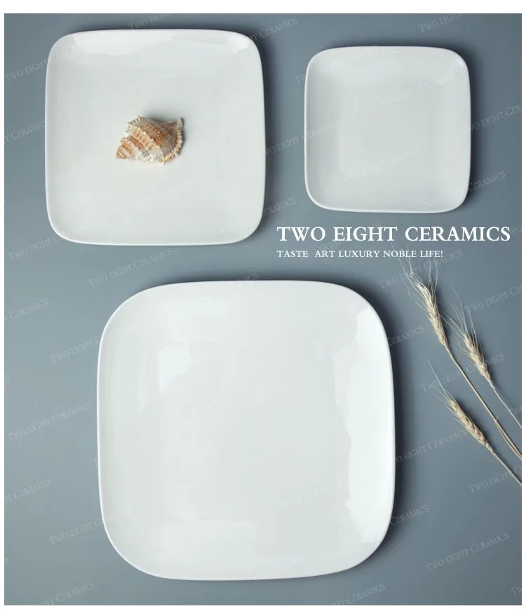 Bulk Porcelain Cheap Price Appetizer Plates, Square Dessert Plate, Party Tableware#