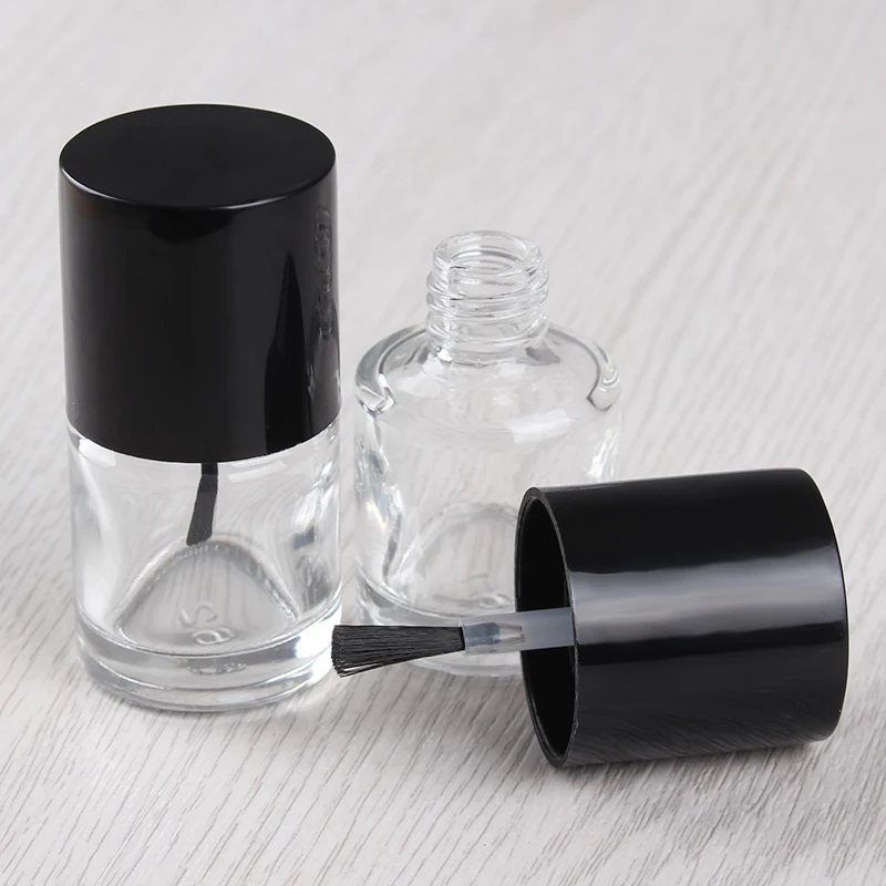 5ml 10ml 15ml Empty Square Or Round Shaped Nail Polish Container Bottles With Brush And Cap