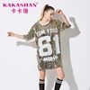 Women Hip Hop Dance Custom Sequin Oversized Tshirt