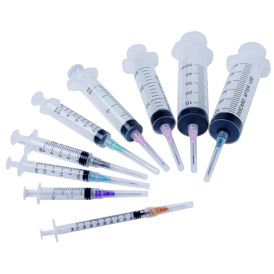 1ml,2ml, 3ml,5ml,10ml, 20ml,30ml, 50ml and 60ml Medical Disposable PP syringe