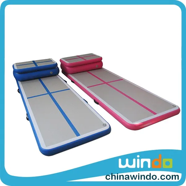 AirTrack Shop Zephyr 4 Inflatable Gymnastics Mat with Air Pump