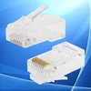 CAT5E/CAT6 Stranded Solid network cable 8P8C unshielded/shielded Gold Plated Cat5 Rj45 Lan Connector Crystal Head