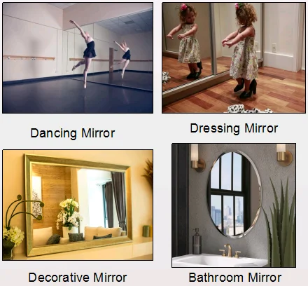 FACTORY PRICE BATHROOM DRESSING SILVER MIRROR GLASS FILM