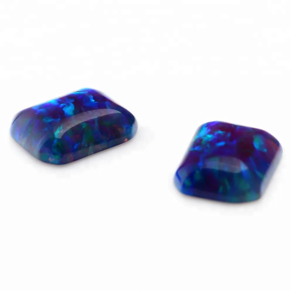 Reale australiano nero opale di fuoco molto probabilmente rettangolo impregnazione sintetico cabochon opal solo prezzo all'ingrosso