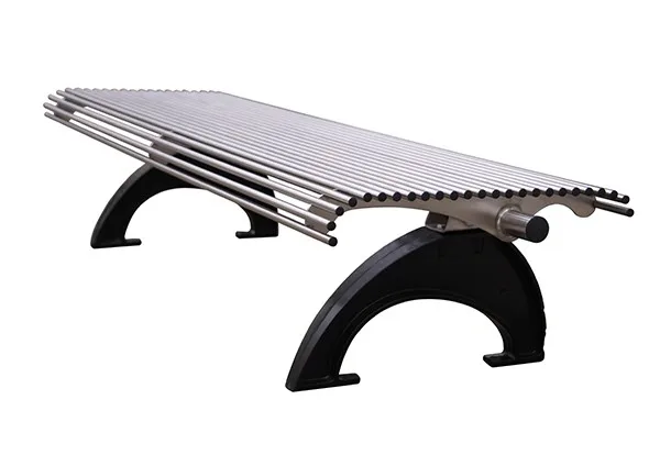 Arlau Stainless Steel Park Bench Outdoor Park Bench Metal Park