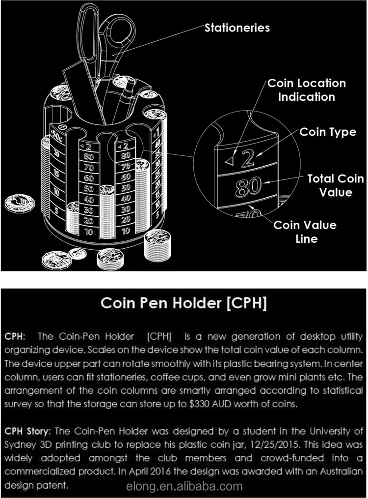 2018 New Product Coin Saver, Table Pen Holder, Money Box With High Quality