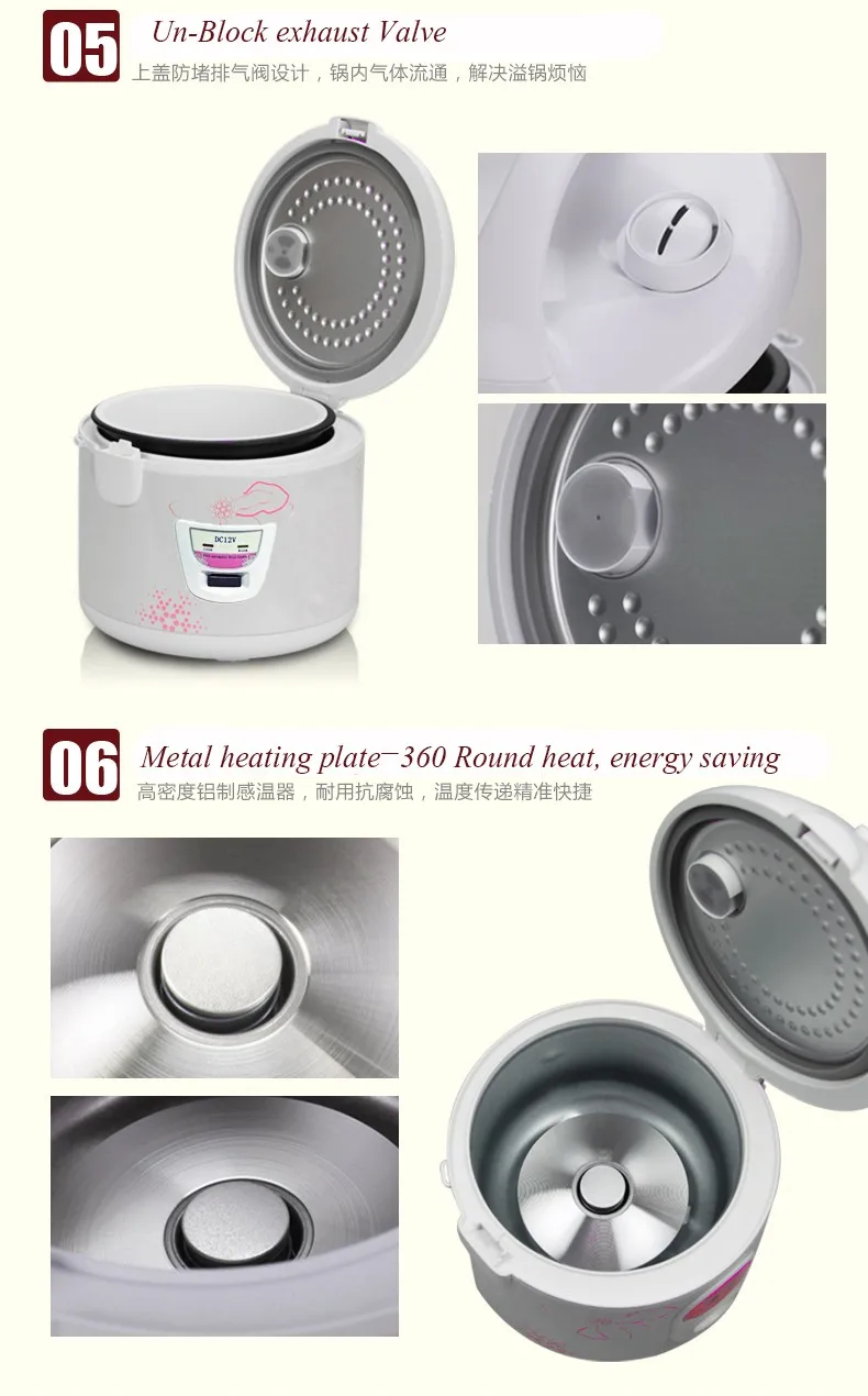 Dc 12v Rice Cooker 360w 4l For Solar Powered Buy Electric Rice Cooker