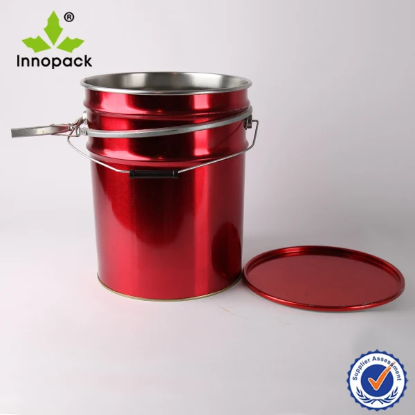 Download 20l Metal Bucket Paint Pail With Ring Lock Handle And Lid ...