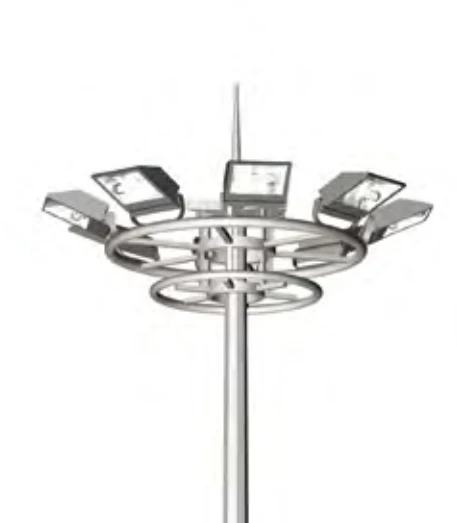 
Plaza, highway, airport 20m 25m 30m 40m high mast light with auto lifting system 