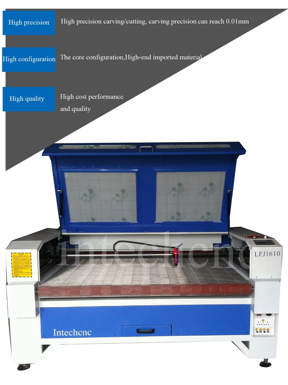 high steady 1610 laser cutting machine made in china