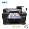 High performance 3d embossed effect flatbad uv printer WER-E3055UV multi function impresora uv printer
