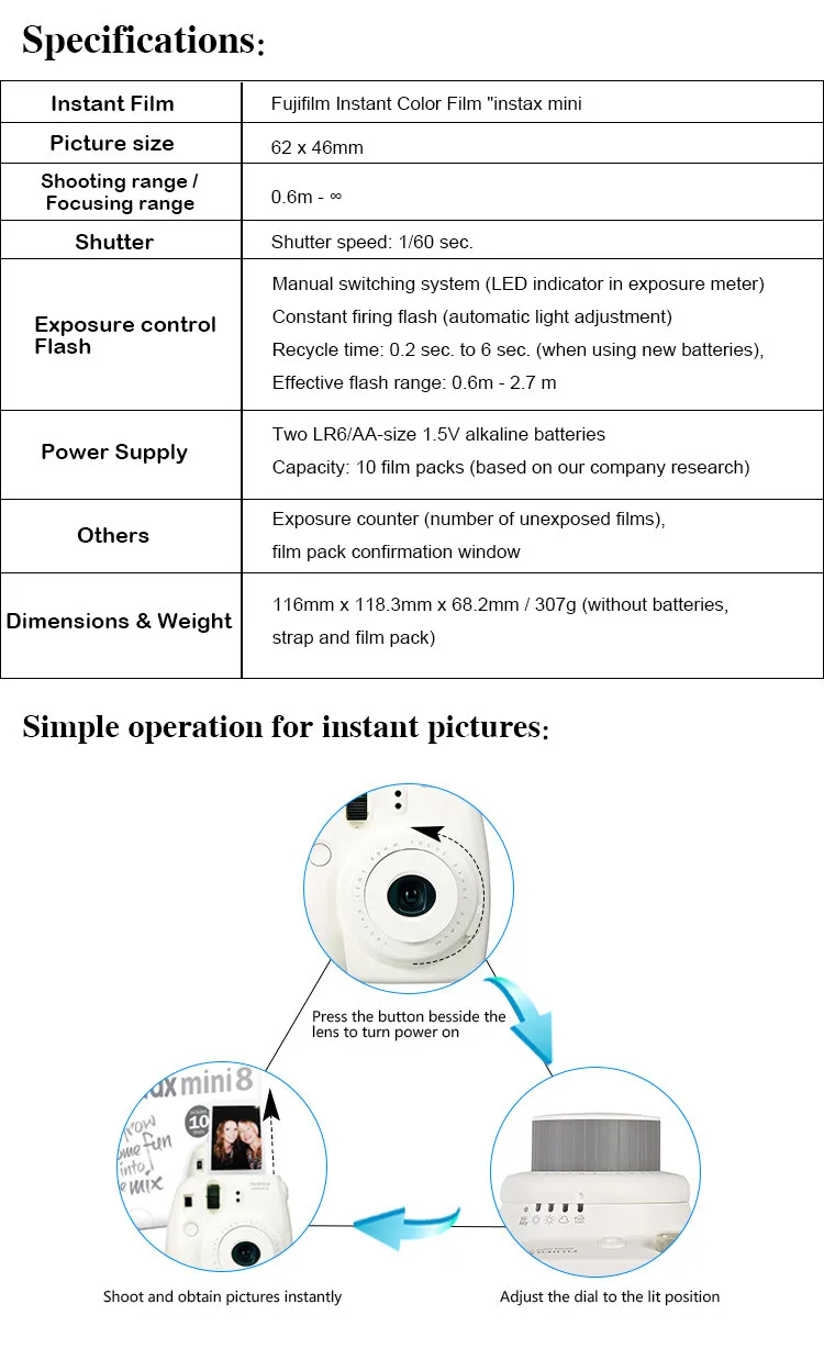 Instax mini инструкция на русском