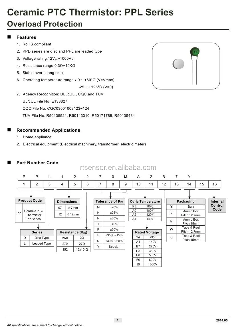 Leaded Disc Overload Ceramic Ptc Thermistor Buy Ptc Thermistor