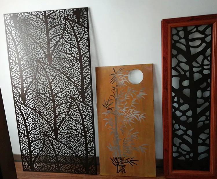 Outdoor Laser Cut Decorative Corten Steel Metal Privacy Screen Wholesale Screens And Room 0468