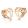 Marlary New 2019 Jewelry Stud Earrings Geometric Shape Simple Design 14K Gold Druzy Earrings