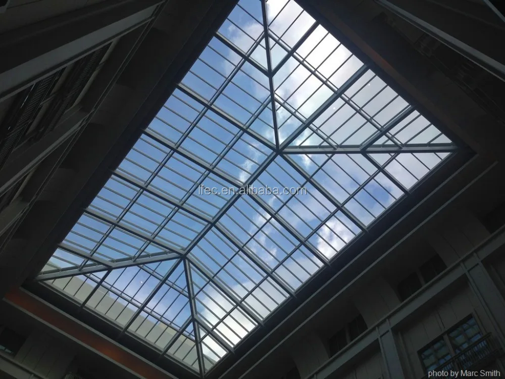 Professional Design Hotel Lobby Roof with Glass Cover