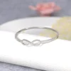 OEM custom fashion 925 sterling silver jewelry white gold platting handmade women bangle bracelet