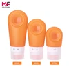 Free Samples 3oz Squeezable Leakproof Silicone Cosmetic Travel Bottle Sets