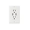 2.4A wall power socket with USB 2 socket 15 amp, three-hole two-USB charging panel