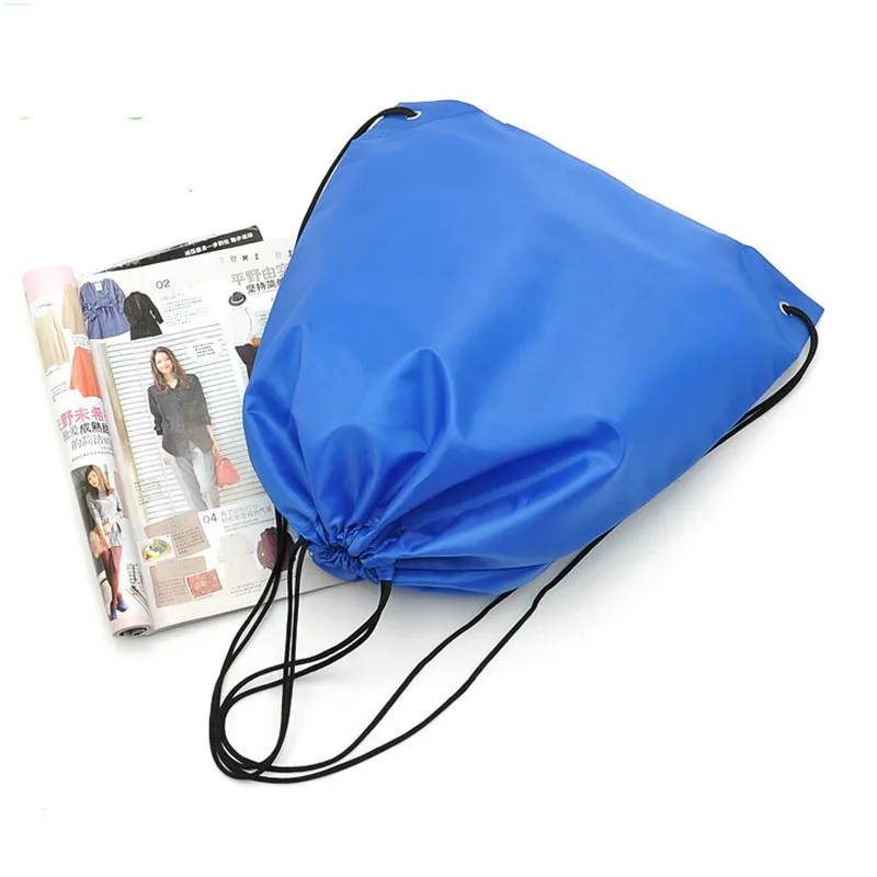 Nylon Polyester Easy Carry Foldable Drawstring Bag Recycle Backpack