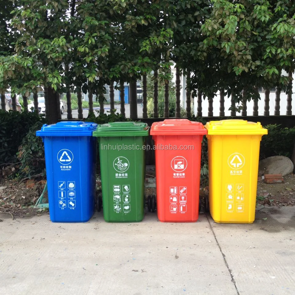 Plastic Manufacture 240l Construction Trash Bin Plastic Dumpster Waste