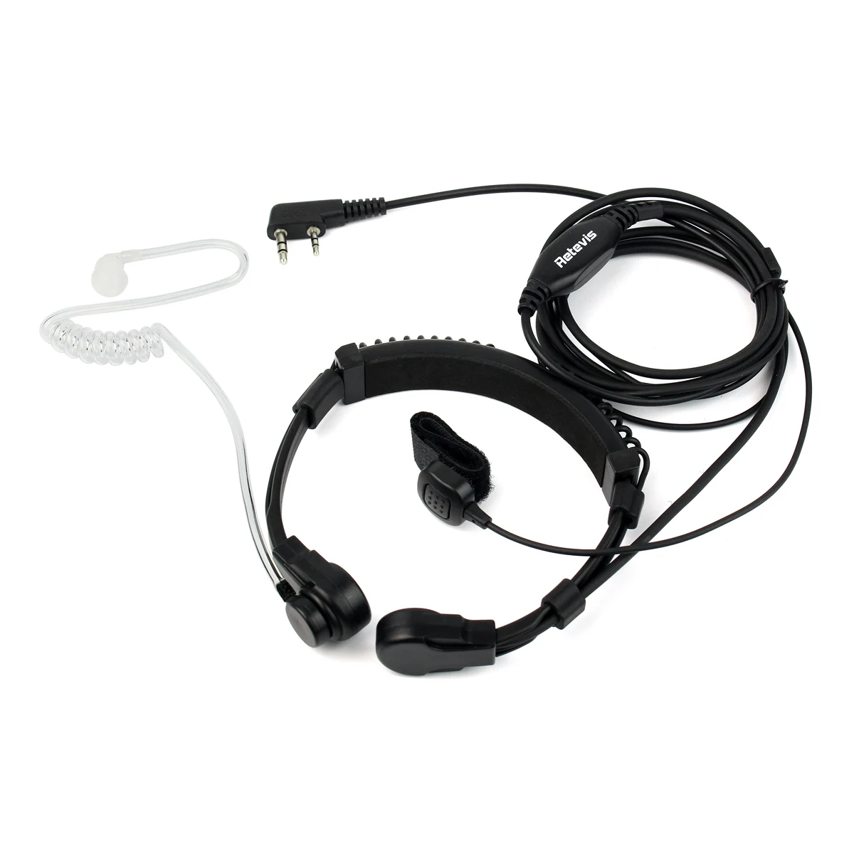 Retevis Cheap 2 Pin Retractable Throat Acoustic Tube Earpiece For