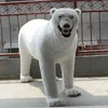 Rustic Christmas Decorations Large Plastic Polar Bear With Fur Surface