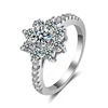 Popular Wholesale Festival Items Cubic Zirconia Cluster Ring Engagement Wedding Women Jewelry Rings