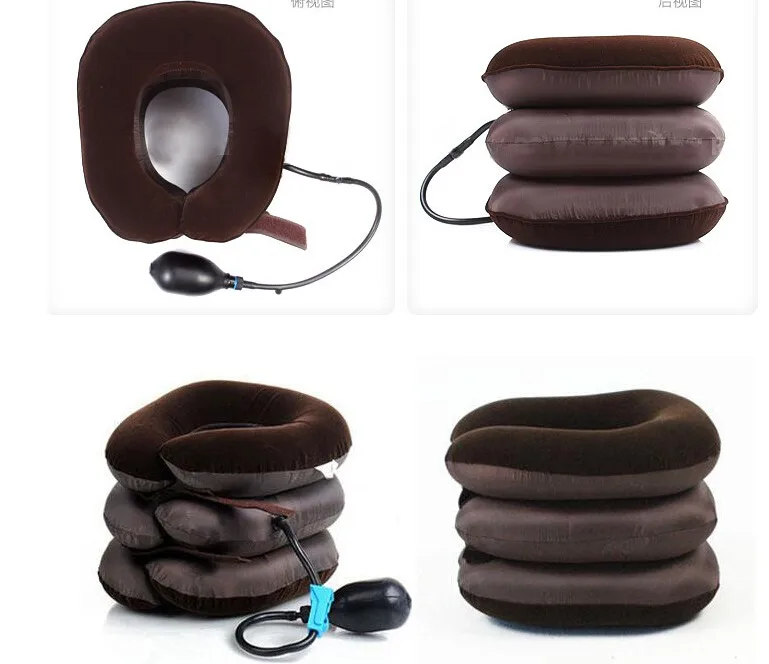 A-OK 3 Layers Home Cervical Vertebra Tractor Inflatable Air Cushion Pillow Neck Tractor