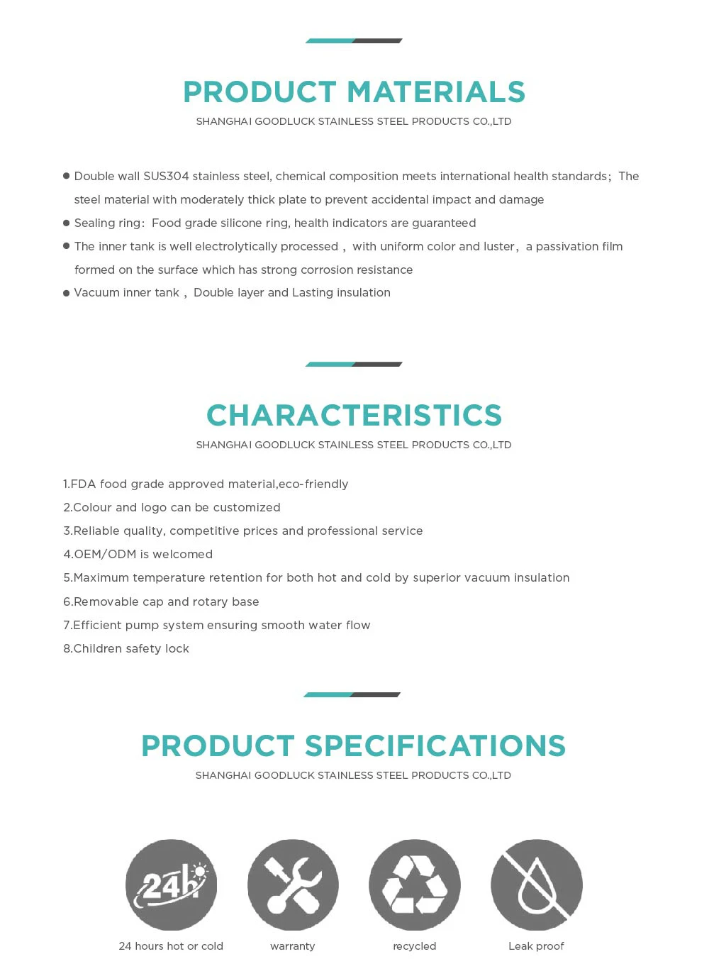 thermos flasks with pump