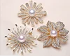 new design rhinestone flower brooch woman garment flower brooch pins costume jewelry from direct manufacturer