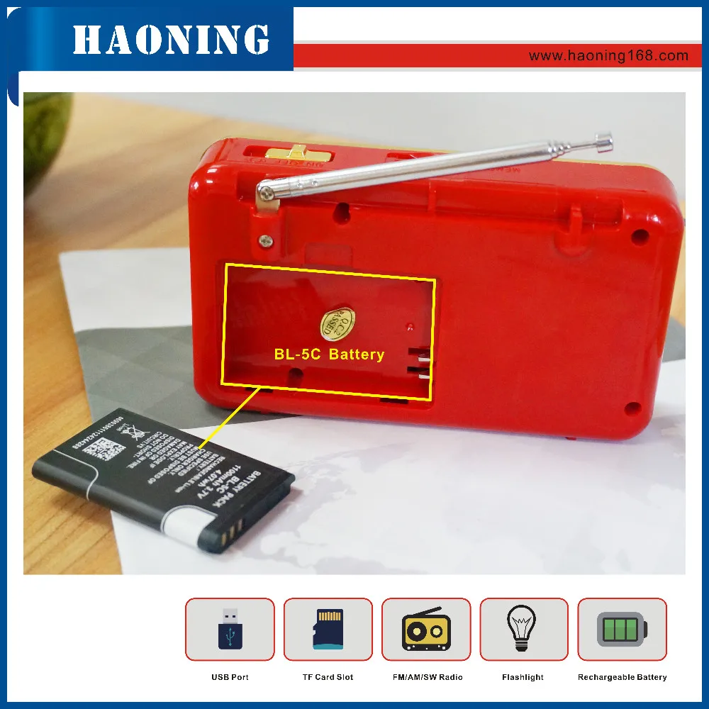 Am Fm Usb Tf Rechargeable Portable Radio With Flashlight Buy Portable Radio With Flashlight