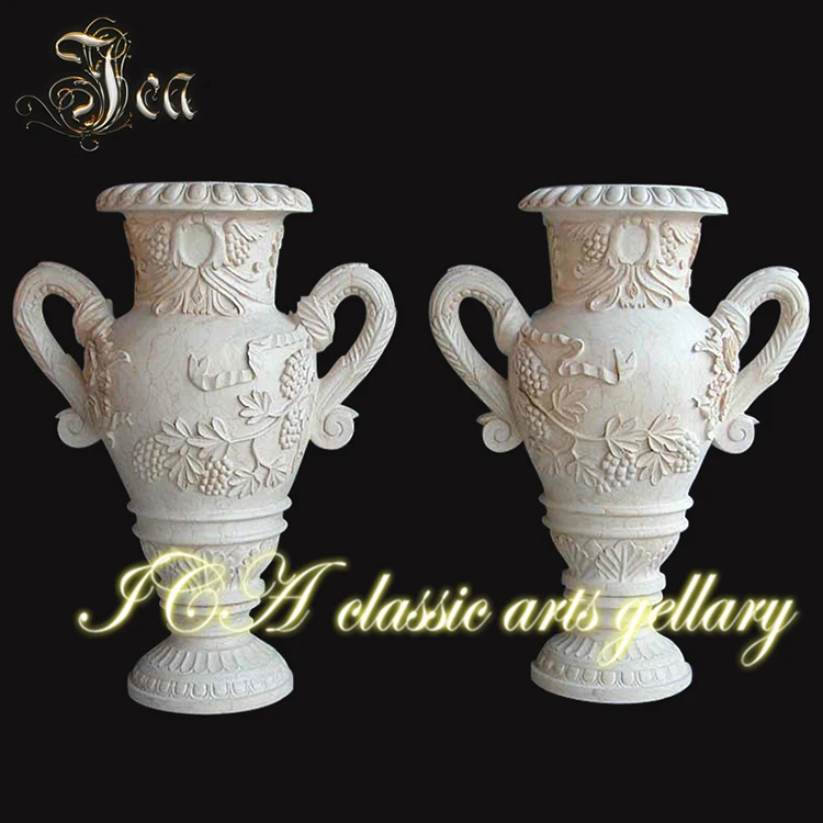 White Outdoor Stone Marble Urns Flower Vase Buy Marble Flower Vase