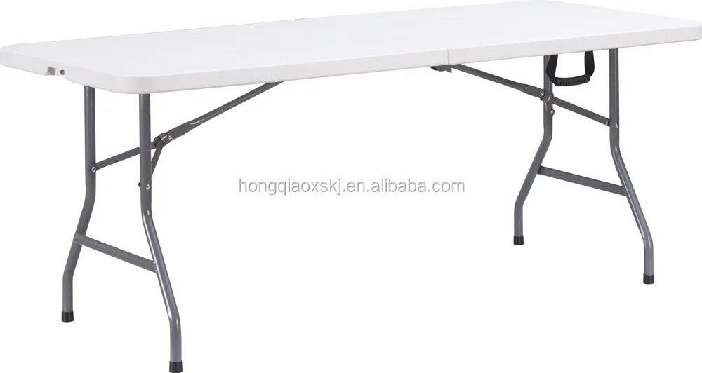 White Plastic 6ft Folding Table Chairs For Banquet,Event,Party,Camping