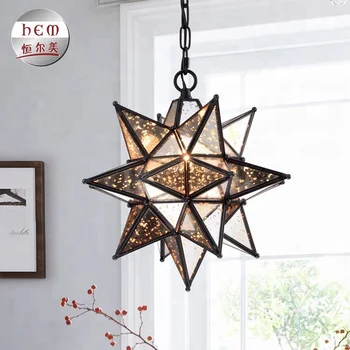 2018 Hot Selling Unique Shining Glass Star Modern Crystal