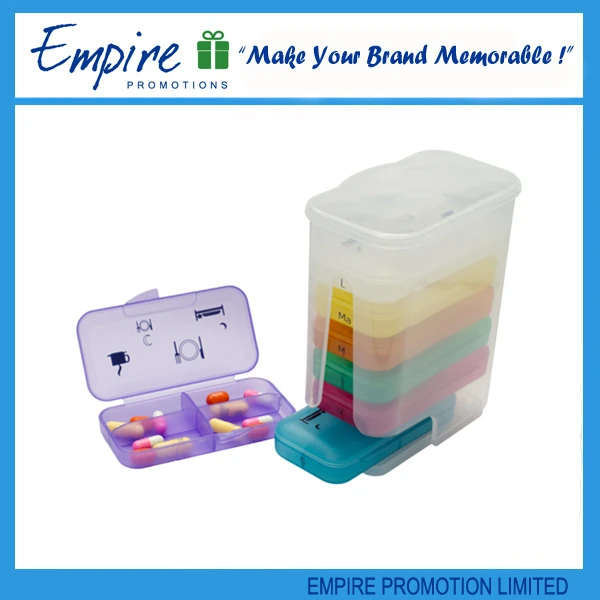 White Mini Plastic Travel Outing Alarm Electronic Pill Box With Alarm