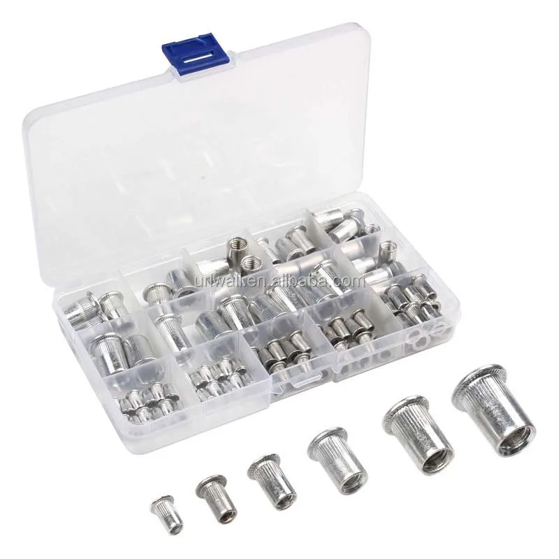 Color : Sliver 93Pcs Aluminum Rivet Nut M3 M4 M5 M6 M8 M10 Aluminum Alloy Rivnut Flat Head Threaded Rivet Insert Nutsert Cap Rivet Nut DUO ER Color : Sliver 93Pcs Aluminum Rivet Nut M3 M4 M5 M6 M8 M10 Aluminum Alloy Rivnut Flat Head Threaded Rivet Insert Nutsert Cap Rivet Nut DUO ER