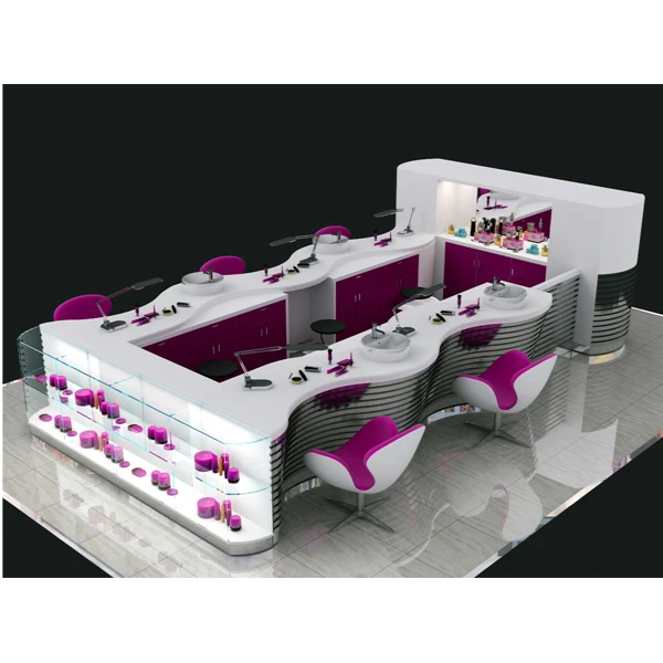 Westfield Style Customized Beauty Salon Nail Bar Kiosk For Manicure And