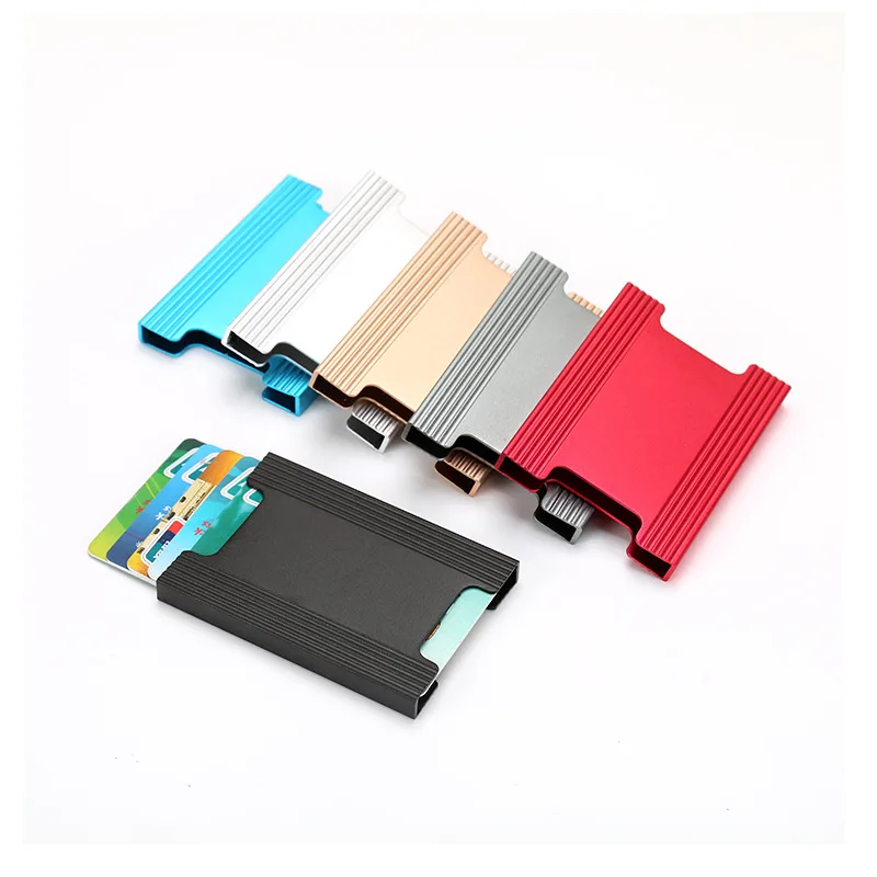 Rfid Blocking Card Sleeves Aluminum Alloy Credit Card Holder Protection Metal Wallet New Logo 