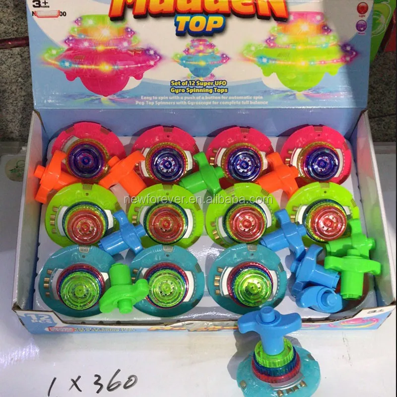 Led Light Up Flashing Spinning Tops With Gyroscope And Music,Novelty