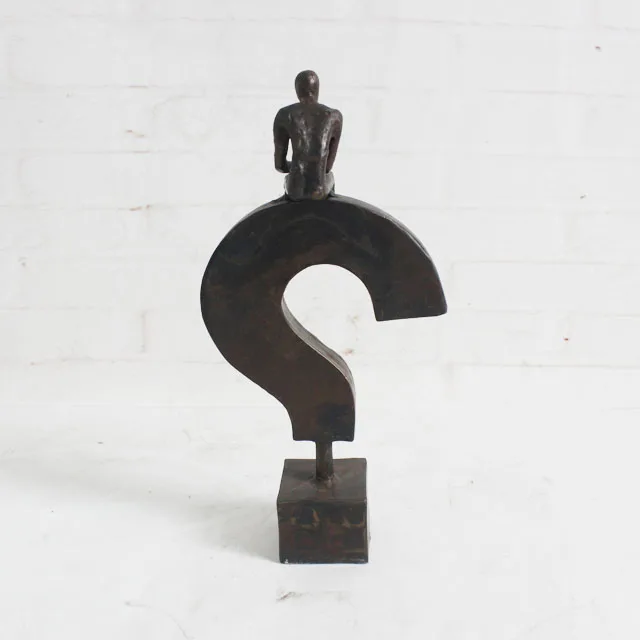 Sitting On Question Mark Handmade Human Sculpture Buy Male Nude