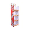 POS Cardboard Floor Display 4 Tier Trays for Tools Temporary POP Corrugated Extension Cord Display Shelf