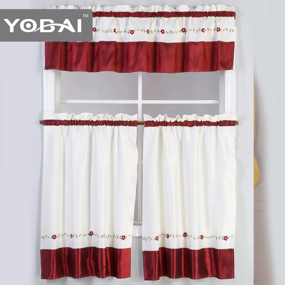 Custom Beautiful Cafe 100 Polyester Imported Modern Kitchen Curtains Buy Modern Curtains