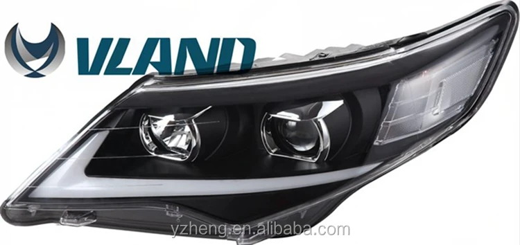 VLAND Manufactory For Car Headlamp For Camry 2012 2013 2014 LED Light Bar DRL Plug And Play